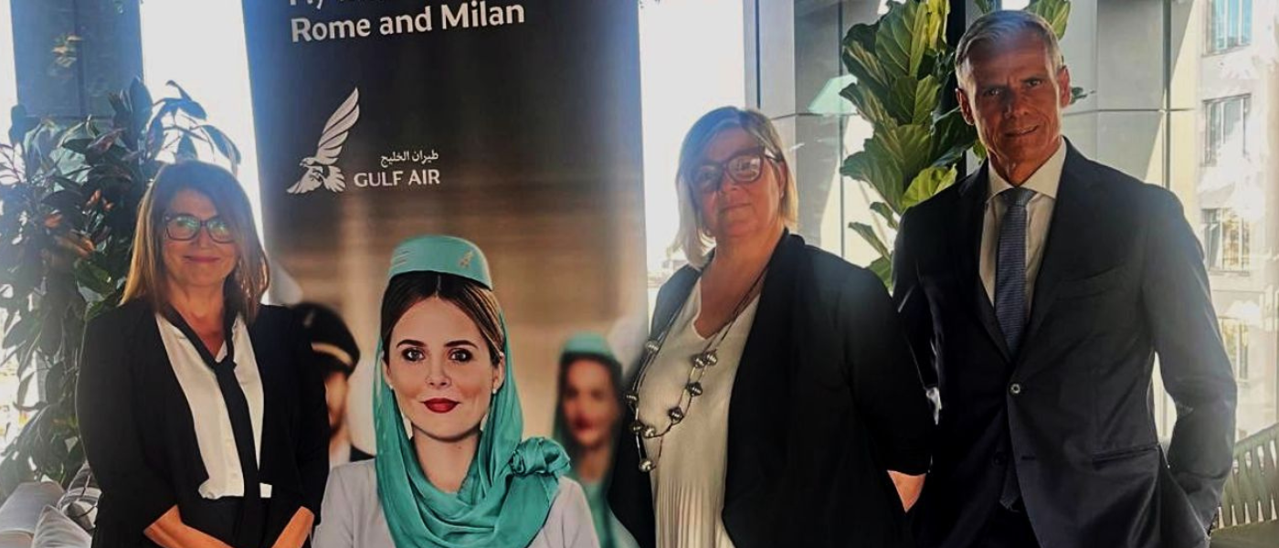 Gulf Air aumenta le frequenze dall'Italia: serata evento a Milano 